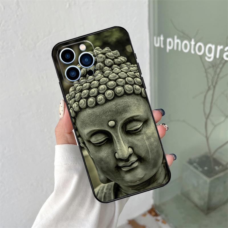 Gautama Buddha Silicone Soft Case For iPhone 17 Air 11 14 15 16 Pro Max 12 13 Mini 16e 16 Plus Back Cover