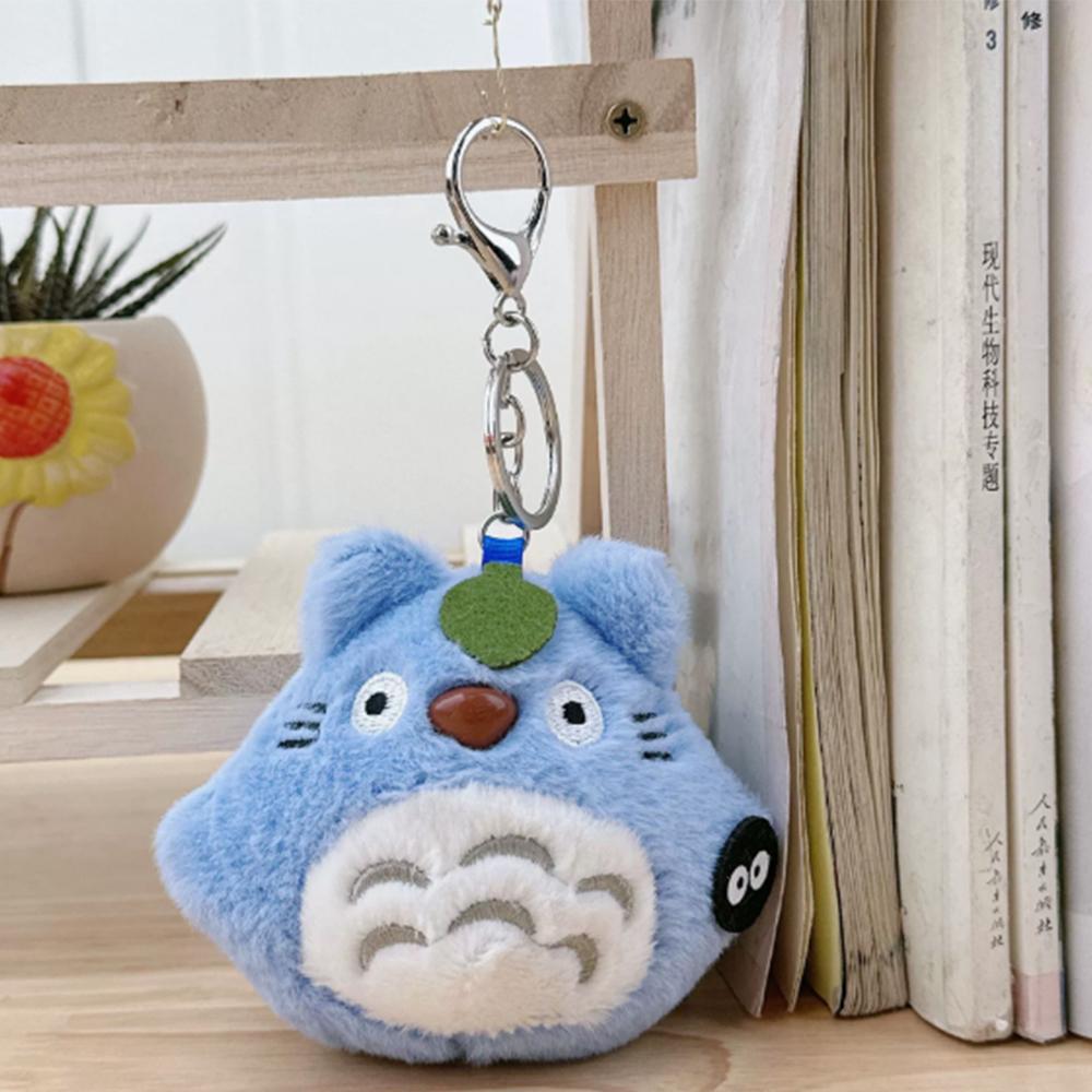 Anime Totoro Plüsch Niedlicher Schlüsselanhänger Japanische Anime Puppe Totoro Lotusblatt Kinderspielzeug Geburtstag Weihnachtsgeschenk Puppen Schlüsselanhänger