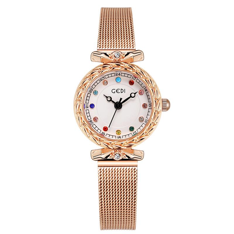 Niche Light Luxury Constellation Stone Woman Watch, High-End Engraving Case, Fashion Watch, Women'S Waterproof Quartz Watch