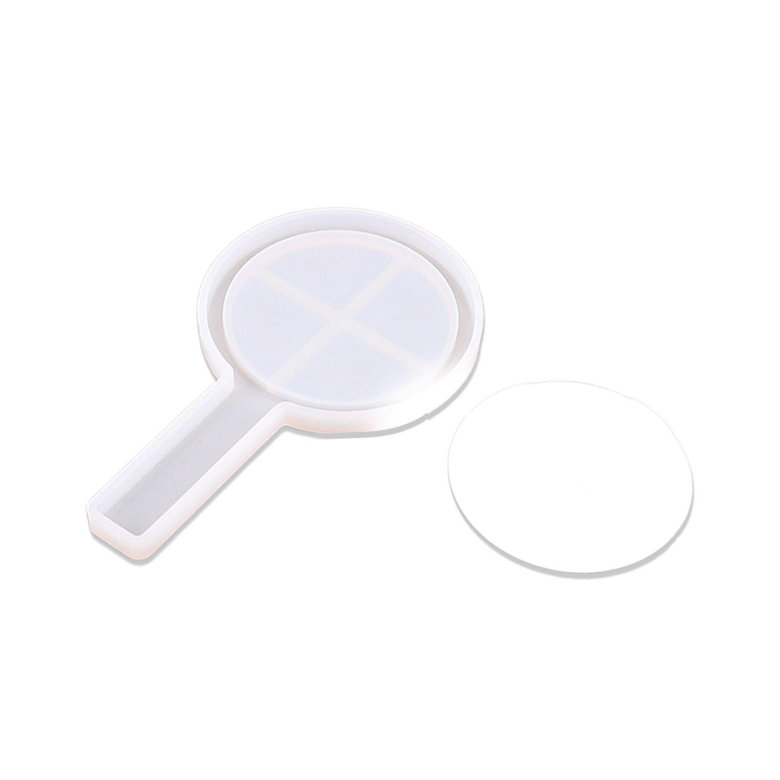 

Набор форм для зеркал с ручками из смолы, форма для литья из эпоксидной смолы в форме сердца/квадрата/круга для поделок своими руками, силиконовые формы для зеркал для макияжа 3