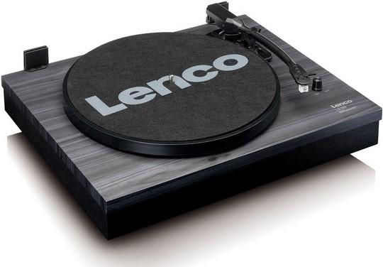 Lenco LS 300 Plattenspieler mit Bluetooth-Lautsprechern schwarz , Lenco