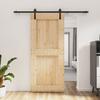 VidaXL Sliding Door and Hardware Kit 90x210 Cm Solid Pine, Interior Door, Interior Barn Door 3202995