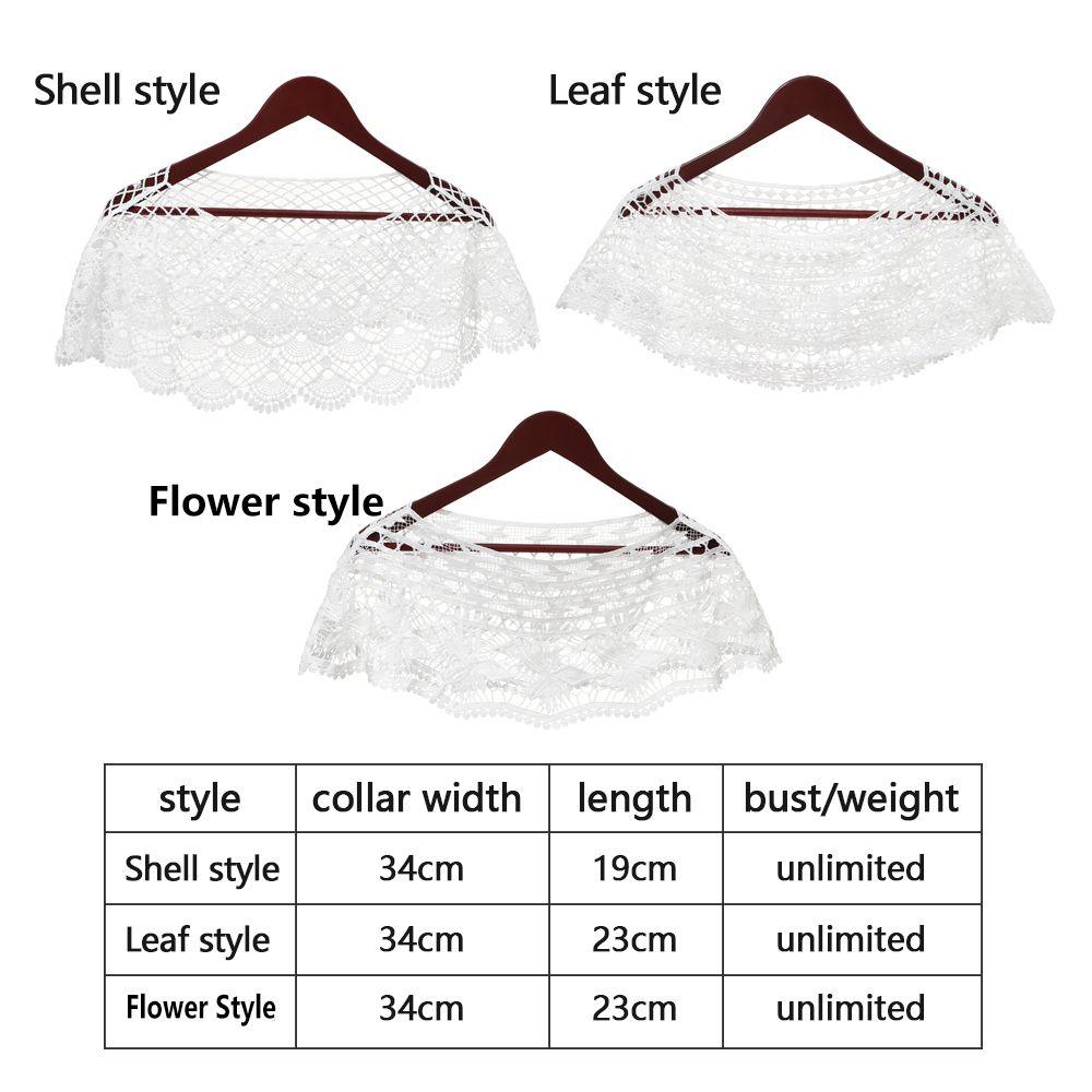 Female Empty Lace Smock Shrug Poncho Crochet Knit Cape Shawl