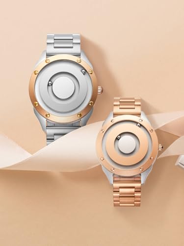 EUTOUR Couple's Magnetic Watch, Men's Unisex Metal Multifunction Fashion Sports Quartz Watch