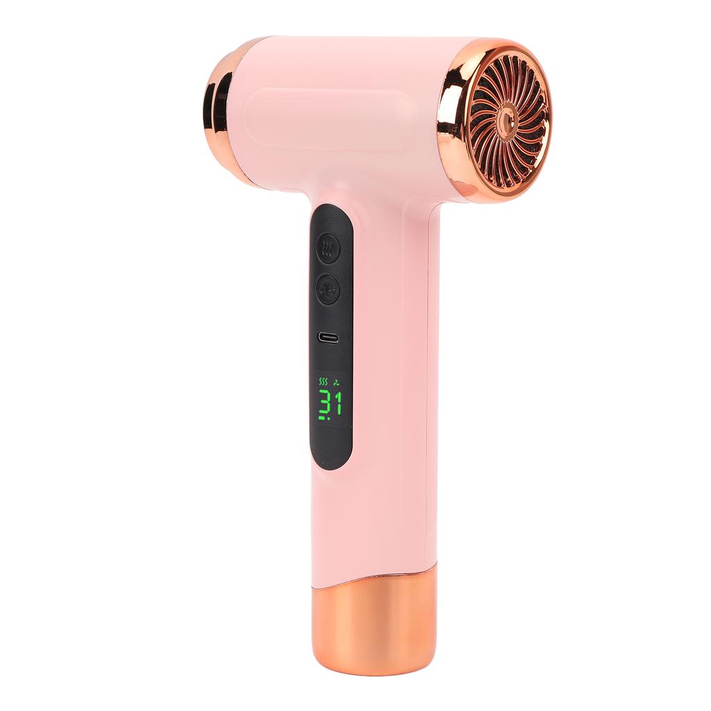Cordless Hair Dryer Portable Travel Rechargeable Lightweight Hot Cold Blow 200W for Dormitory