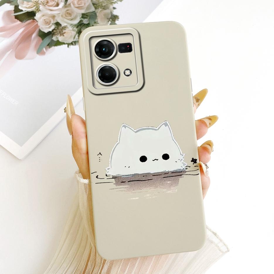 For Oppo Reno 7 4G Case Reno8 4G CPH2457 Cute Fashion Cartoon Cover Soft TPU Phone Case For Oppo F21 Pro Reno7 4G CPH2363 Fundas