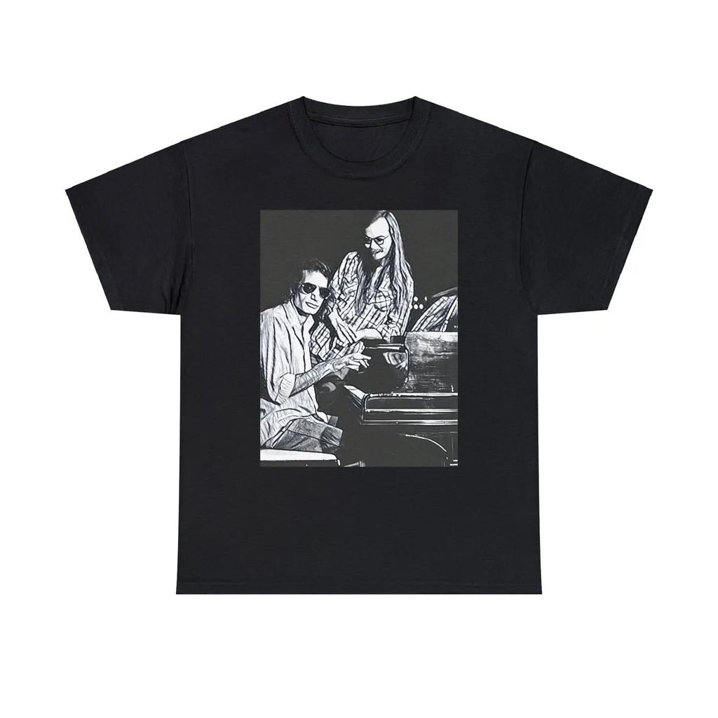 Steely Dan Donald Fagen Walter Becker Print Heavy Cotton T Shirt Vintage Top For Everyday Wear Fashion Breathable