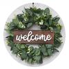 Large American Welcome Simulation Wreath Door Decoration Eucalyptus Wreath Eucalyptus Leaf Wreath Money Leaf Wreath