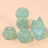42pcs Polyhedral Digital Dice with Tube for Role Playing Games Glitter Board Game Dice