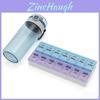 Compact Plastic Pill Storage Case With Multiple Compartments And Seal For Office And Travel