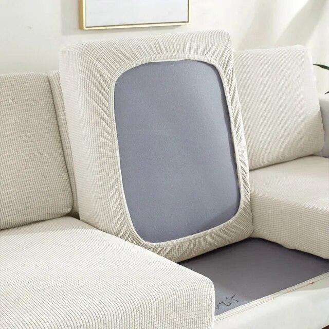 Polar Fleece Sofa Cover Jacquard Stretch Sofa Cushion Seat Cover Spandex L-shaped Corner Seaction Cover Living Room Anti-dust