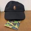 Used A BATHING APE Cap Black Logo Embroidery