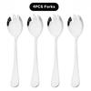 4Pcs Colorful Salad Fork Cutlery Set Dessert Fork Instant Noodle Fork Dinnerware Set Stainless Steel Tableware Kitchen Flatware