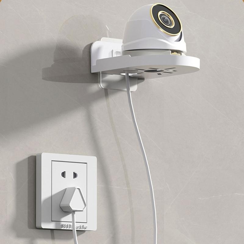 Adhesive Wall Mounted Security Camera Bracket No Drilling Surveillances Camera Holder Shelf for Baby Monitors,Speakers