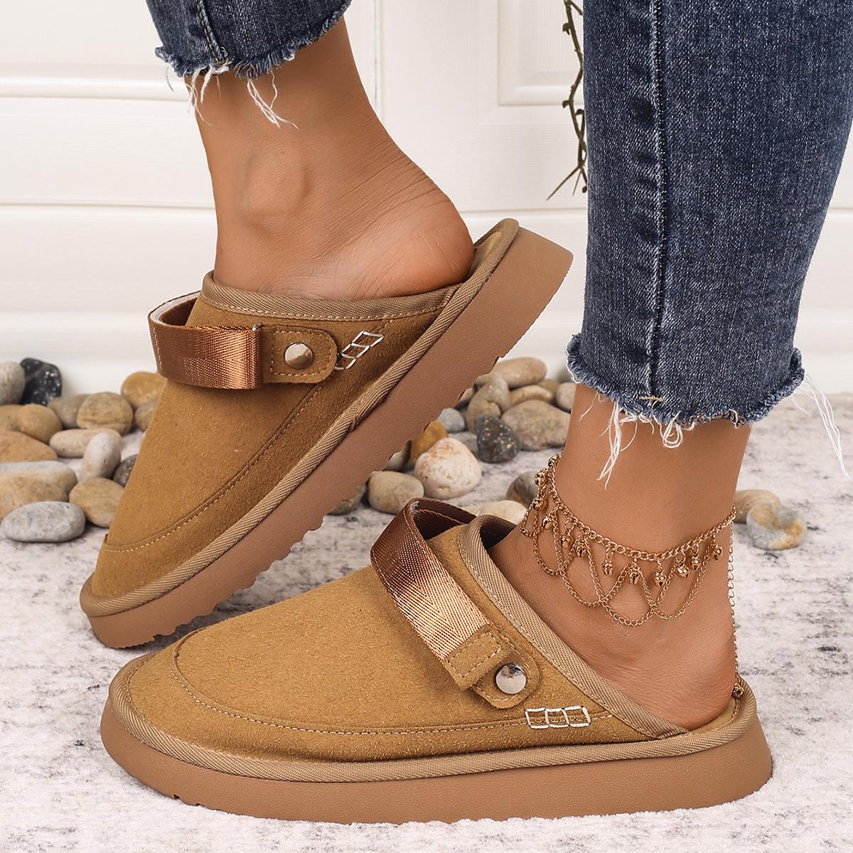 

Женские тапочки Birke Wrap Toe, мужские удобные повседневные сандалии для отдыха на открытом воздухе, женские толстые балетки на липучках, обувь Mueller 43 дубильная кора