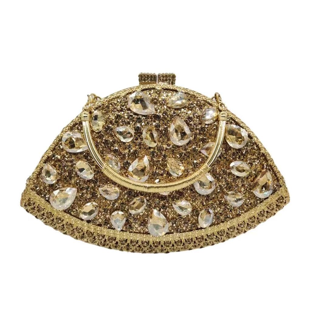 Bolso de Noche Grande para Mujer con Pedrería Bolsos de Mano con Piedras de Novia Bolso de Mano Superior de Boda con Diamantes Bolso de Mano para Fiesta de Boda con Cristales