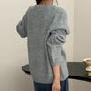 Navava Daily Solid Round Neck Long Sleeve Knit Sweater Nk2508