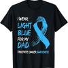 Ich trage Hellblau für das T-Shirt zur Aufklärung über Prostatakrebs meines Vaters