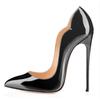 Fashion Black Sexy High Heels for Women New Fashion High-end Super High Heels 12cm Pointed Versatile Professional Luxury Single Shoes