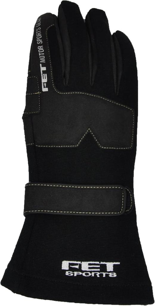 FET Sports 3D Racing Black x 71172148FT3DGL47 Gloves, Black, XL,