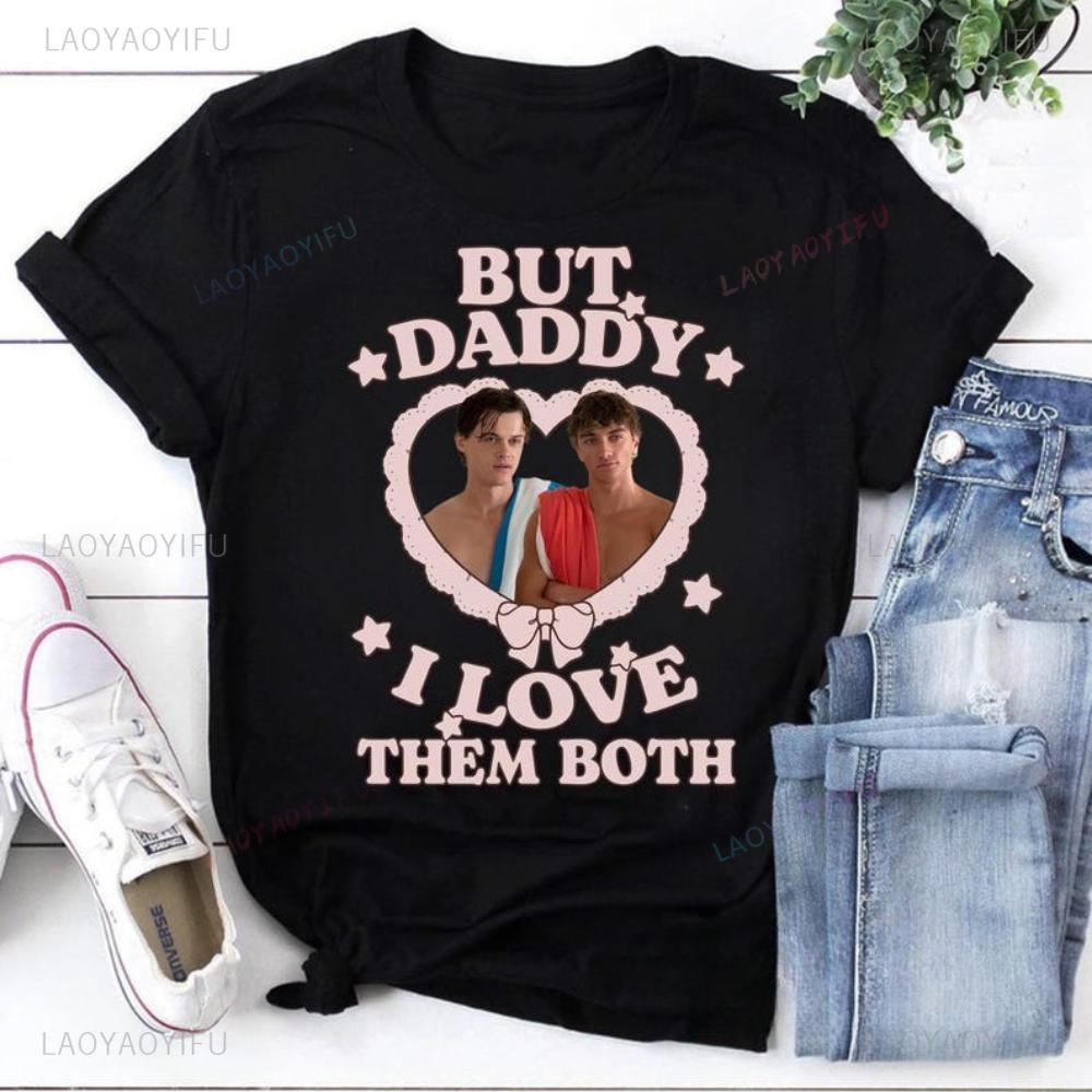But Daddy I Love Them Both Vintage T-Shirt Team Conrad and Jeremiah Fisher Cotton Tee Summer I Turned Pretty Merch T Shirts