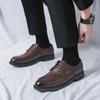 Fashion Men's Casual Oxford Shoes Wedding Formal Dress Business Shoes Lace-Up Leather Walking Shoes Comfortable Office Party Footwear