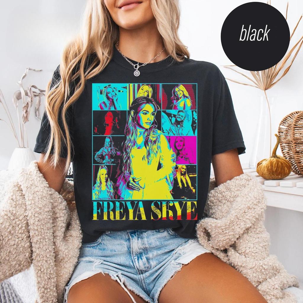 Vintage Freya Skye Shirt Freya Skye Graphics Shirt Summer Unisexs and Womens Loose and Breathable Tshirt Top