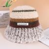 Gorro de lana de punto de moda de otoño e invierno para mujer, cálido gorro de pescador coreano, gorro japonés de gran tamaño