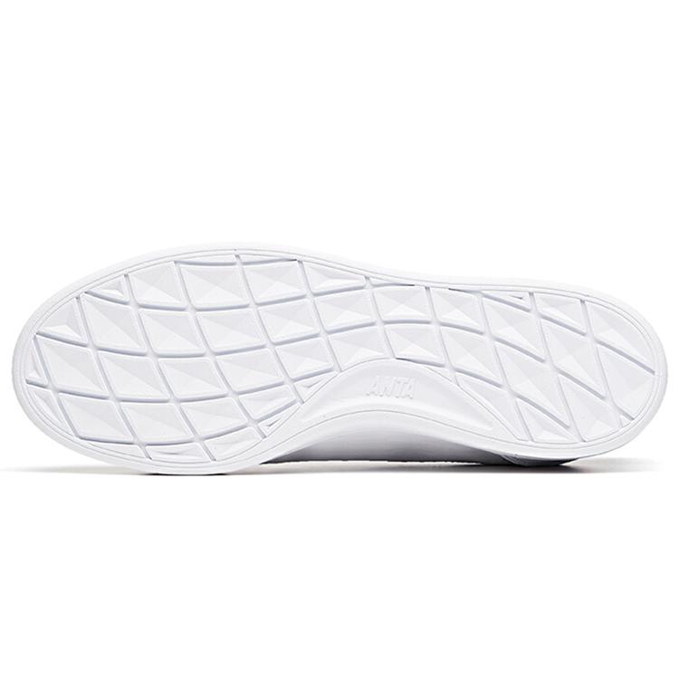 Anta Life Collection Slip Resistant, Abrasion Resistant, Breathable Low top Skateboard Shoes Men's White Black 912048016-4