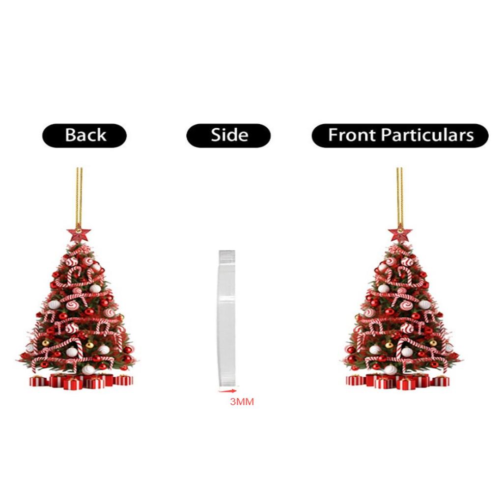 Christmas Tree Hanging Book Acrylic Decoration