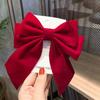 Elegant Big Bow Hair Clip Headdress Ribbon Bowknot Spring Ponytail Clips Hairpin Women Girls  Hair Accessories