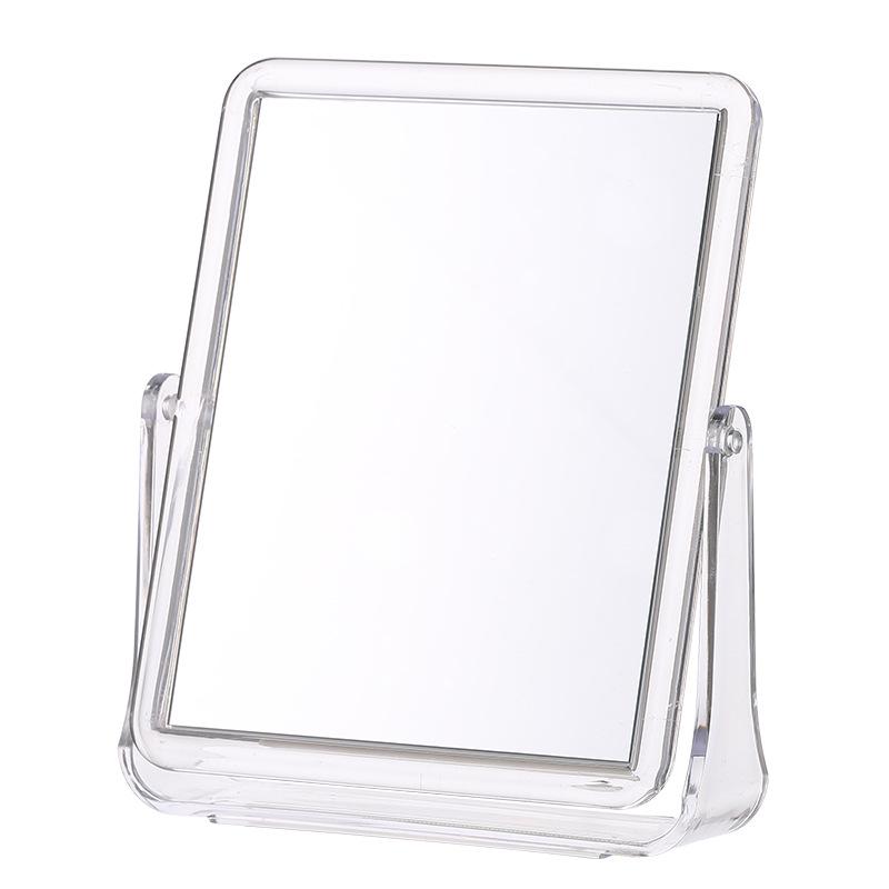 Acrylic Desktop Vanity Mirror for Bedroom or Dorm - Clear Tabletop Makeup Mirror