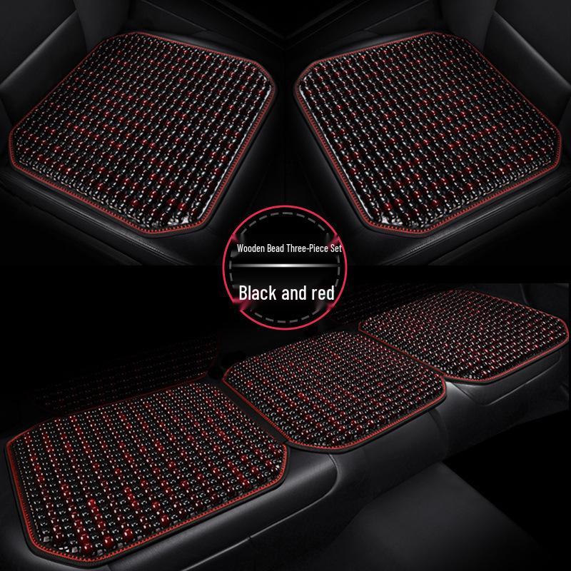 Breathable Wooden Bead Car Seat Cushion - Universal, Cool, Ventilated Mat for All Seasons