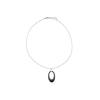 Luxenter Collier en argent 925 et laque noire finition ene rhodium - Onves