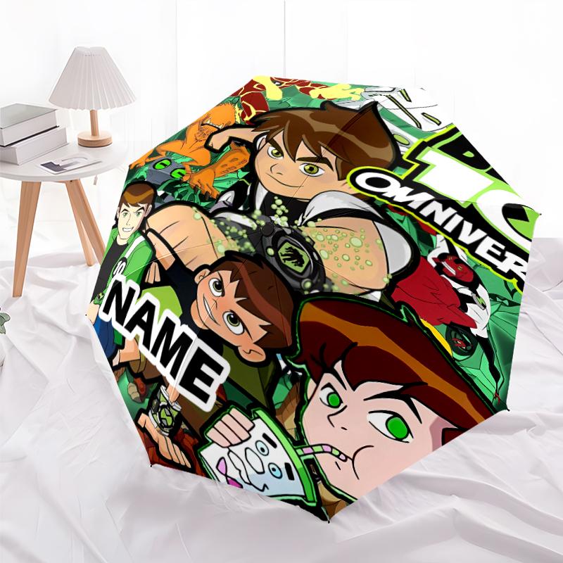 Personalized Name B-Ben10 Print Umbrella - Automatic Open/Close, Eight-Rib Durable Frame, Automatic Folding Umbrella