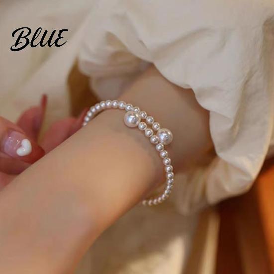 Lightweight Elastic Bracelet Women Faux Pearl Fit Warm Luster Minimalist