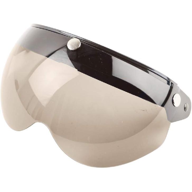 

3 Snap Retro Helmet Visor Windproof Sun Half Face Motorcycle Helmets Visor for Motorcycle PC Lens 1 Pcs (silver) коричневый
