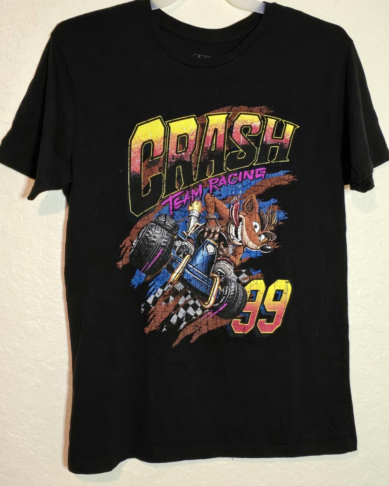 CTR Crash Team Racing Black T-Shirt Playstation Crash Bandicoot Size Medium Unisex T-Shirt XXL