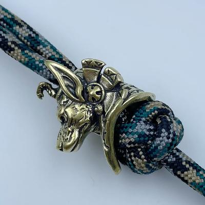 Altes Ägypten Todesgott Schakalkopf Messing Edc Messerperlen DIY Paracord Gewebtes Lanyard Anhänger Schmuck Outdoor-Zubehör