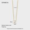 Ins Light Luxury Oval Water Drop Zircon Pendant Necklace Stainless Steel 18K Gold Design Exquisite Neck Jewelry Women