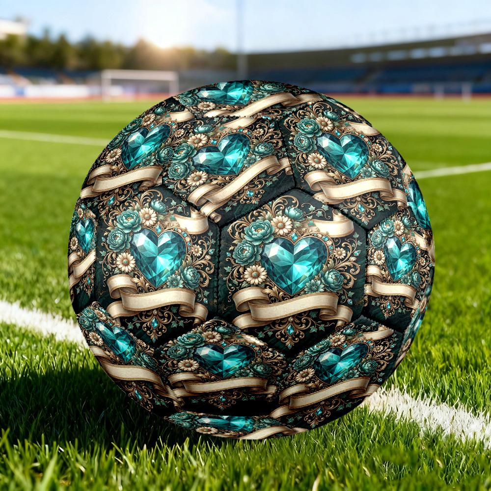 1pc Heart Elegance Size 5 Soccer Ball Professional Match Training Football Indoor &Outdoor Sports Ball Training Ball Lightweight Durable y58