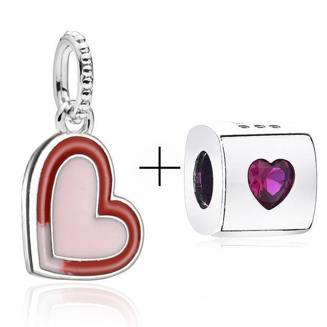 2 teile/los Hohe Qualität Kristall Herz & Lippen & Lippenstift Charme Anhänger Fit Diy Marke Armband Neckce Für Frauen Männer schmuck Machen