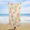 1PC Daisy Print Beach Towel, Durable Machine Washable, Unisex Universal Towel for Daily Summer Outdoor