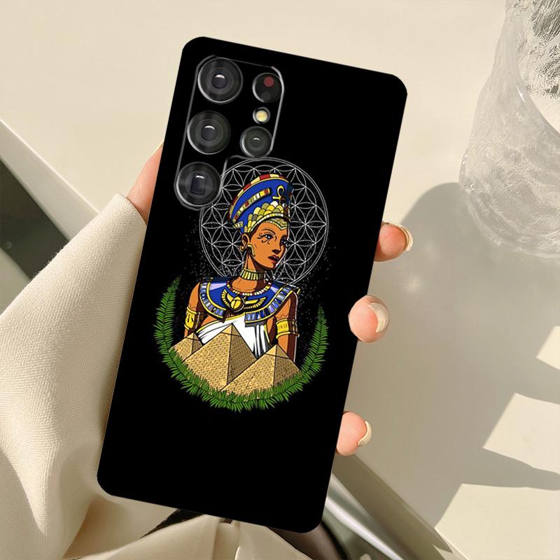 Egypt Nefertiti Ankh Case For Samsung Galaxy S24 Ultra S21 S22 S23 S25 Ultra S9 S10 Plus S20 FE S25 FE Back Cover