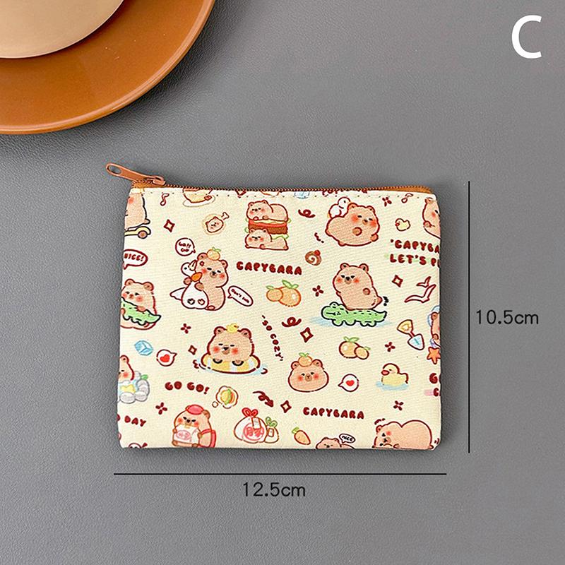 

Милый кошелек Capybara, мультяшный кошелек для монет в виде животного, портативный кошелек для денег, сумка для хранения наушников, подарки на день рождения