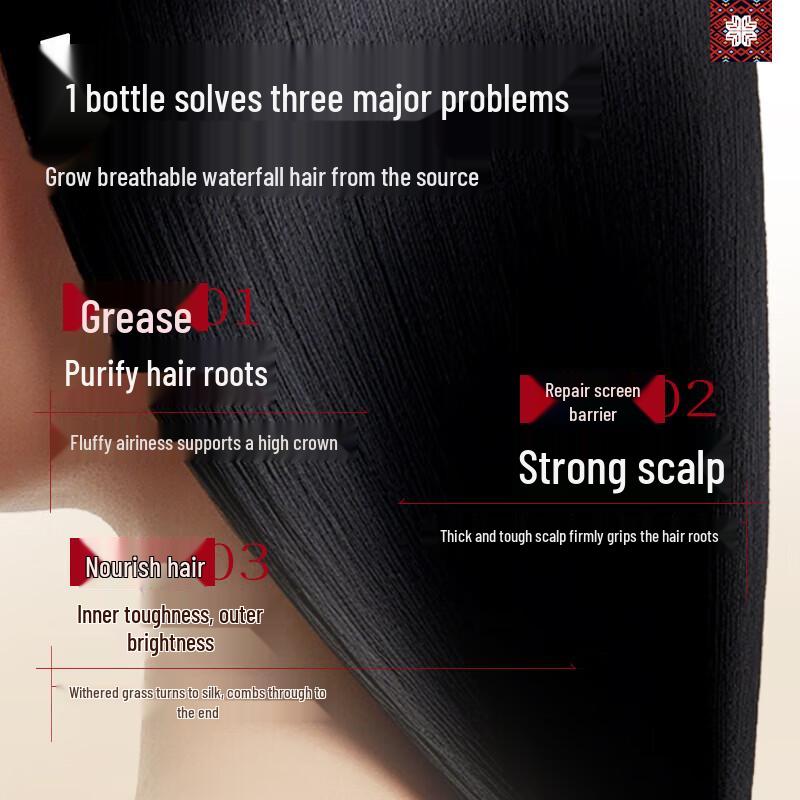 Longfa Xiaozhai Rice Water & Ginger Black Shampoo