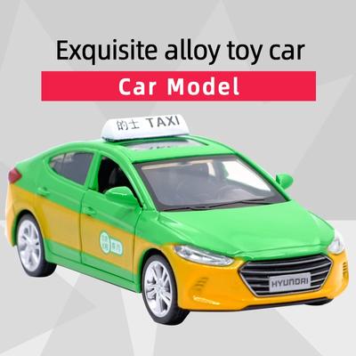 Taxi slitinový odlitek model auta s natahováním pro děti, dárky, vzdělávací hračka, kolekce