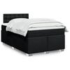 Vidaxl Continental Bed With Mattress, Black, Fabric, 120X200 Cm