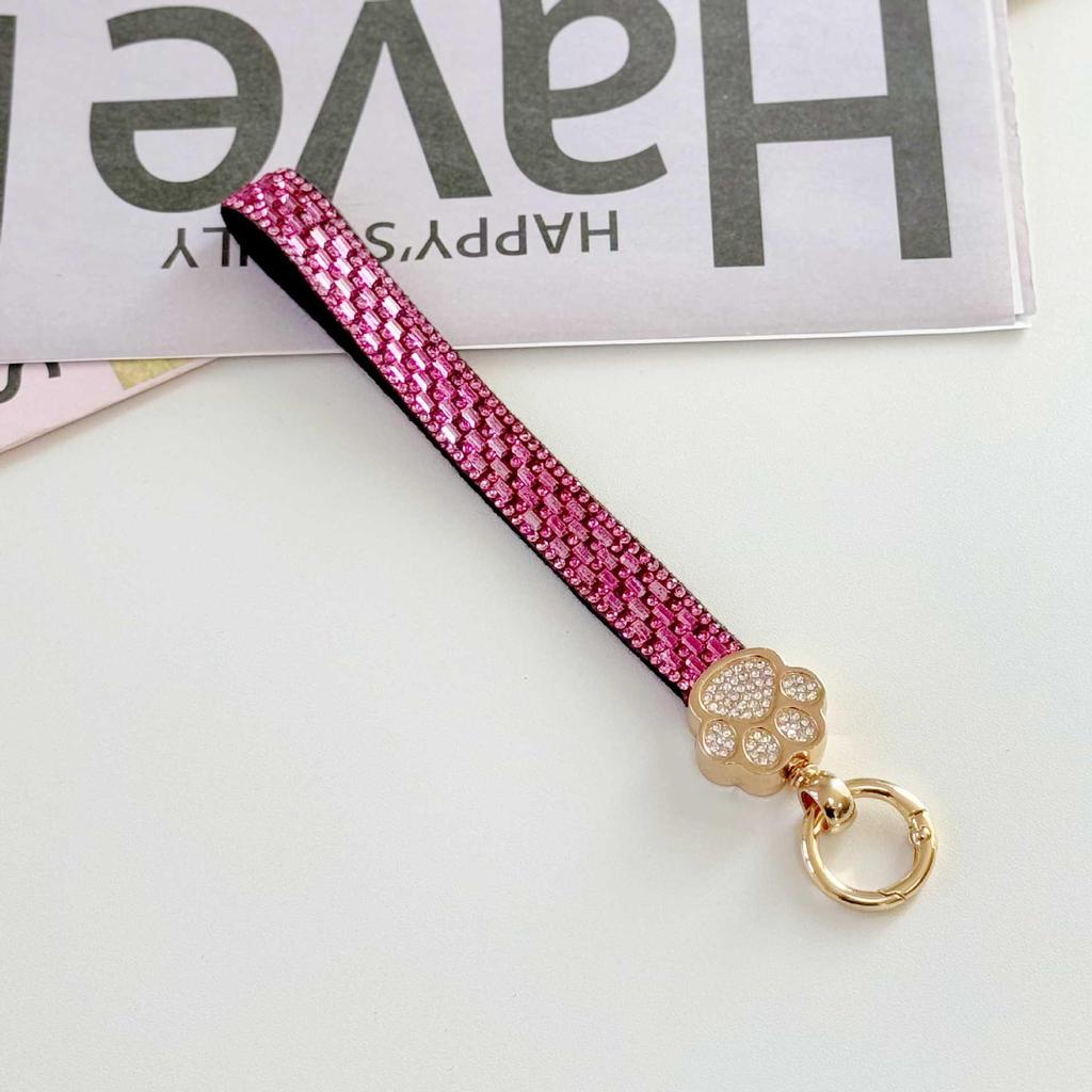 Lanyard per Telefono con Zampa di Gatto in Strass di Lusso Ailaiya - Catena Universale Anti-Perdita alla Moda, Opzioni Lunghe e Corte per Uso Esterno