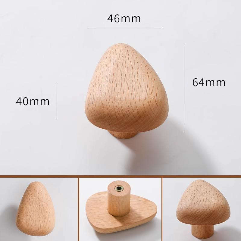 Solid Wood Cartoon Drawer Pull Knob for Children's Room